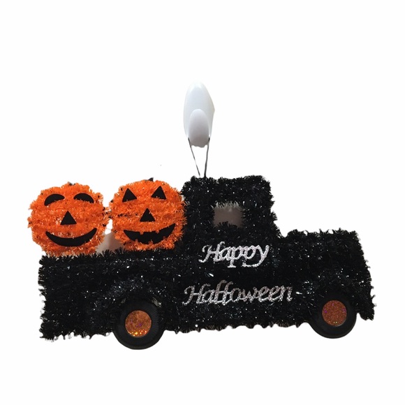 Other - NEW Happy Halloween Truck with Pumpkins Wall Sign Decor